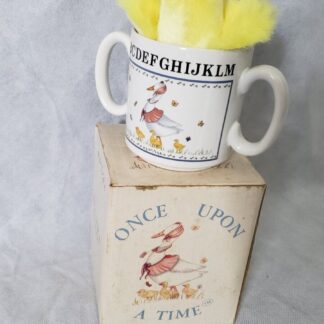 Toddler MCM Ceramic Mother Goose Vintage Mug Baby First Two Handled Drinking Cup