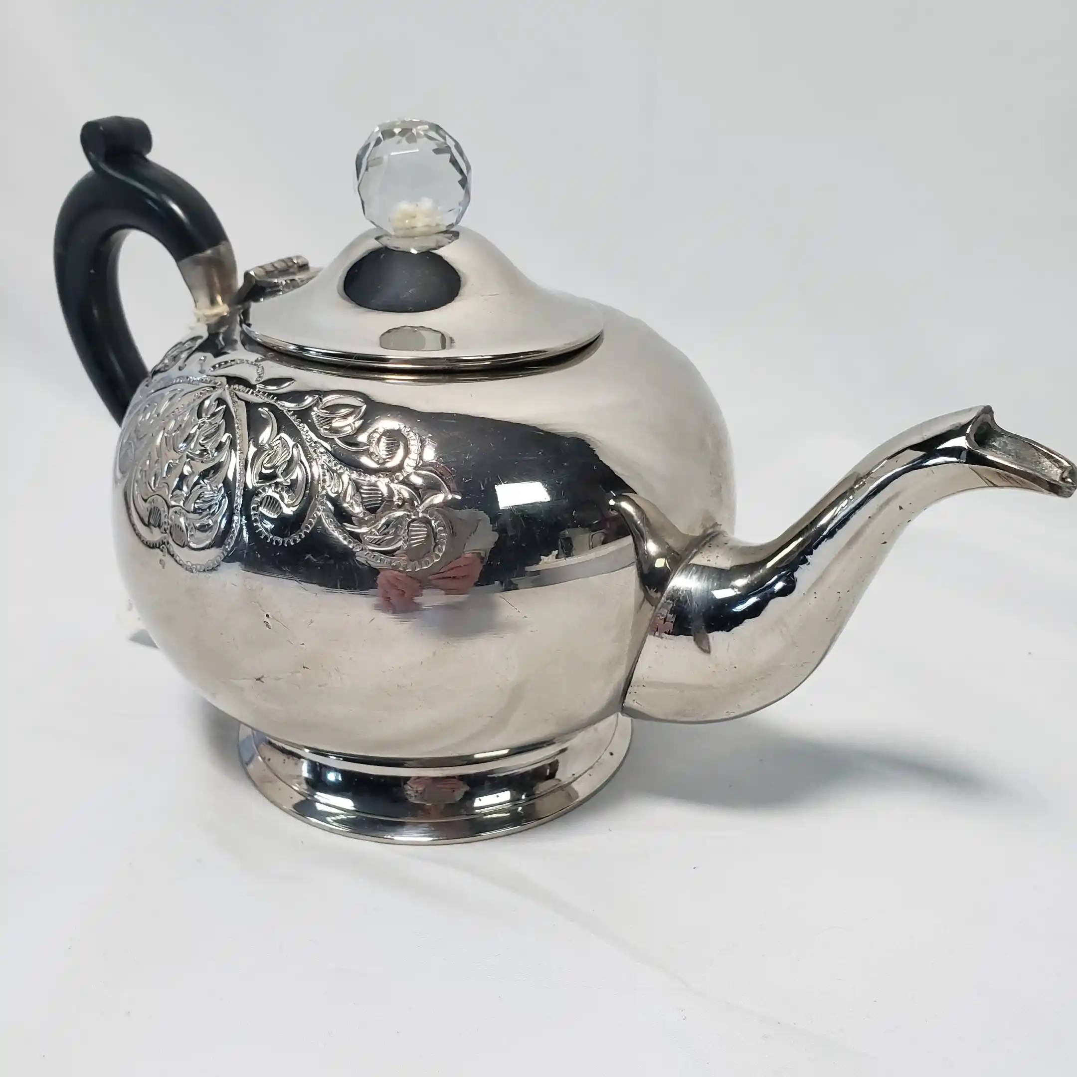 Lisbeth Dahl Copenhagen Teapot Vintage Round Chrome Titanic Edwardian Era Tea Pot - Image 20