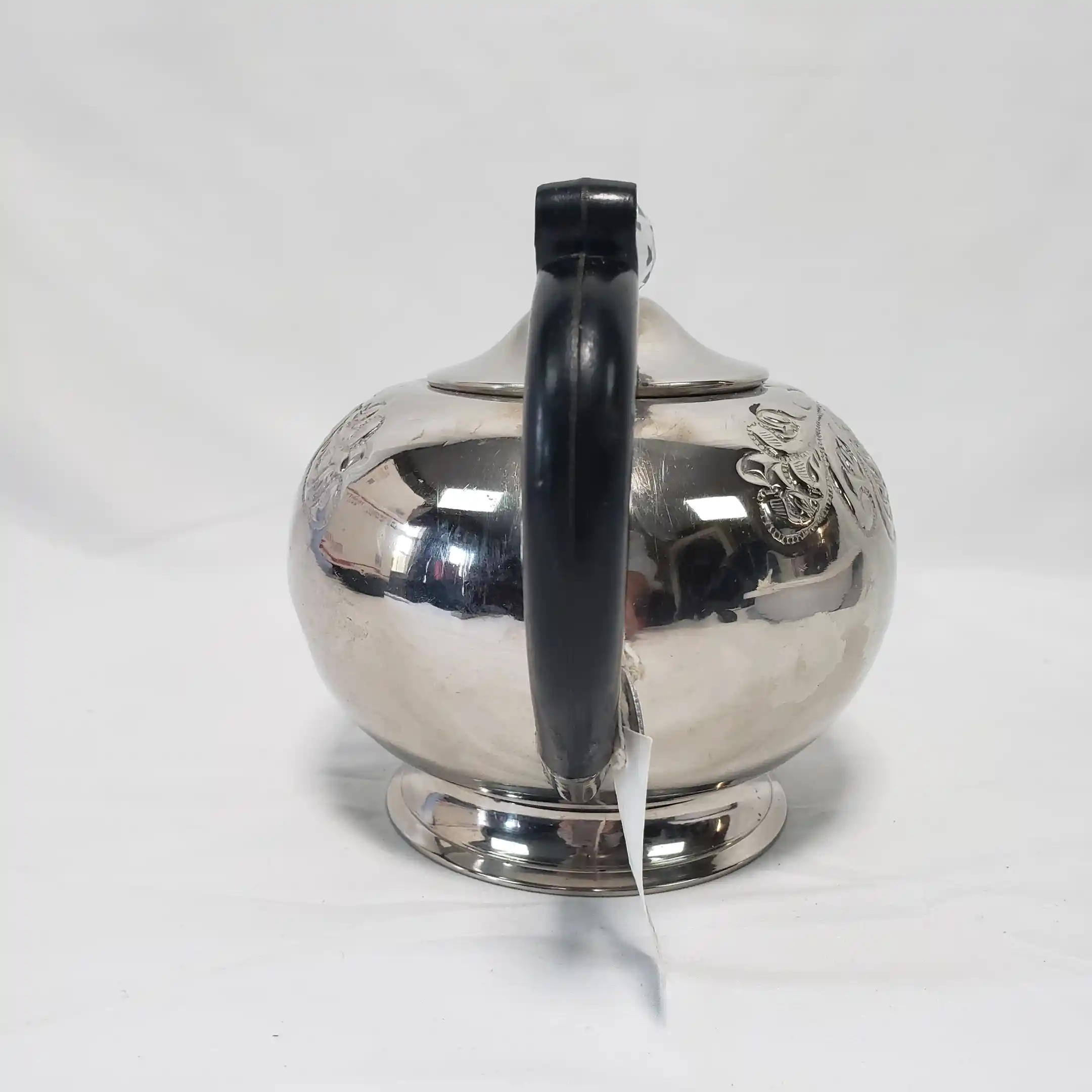 Lisbeth Dahl Copenhagen Teapot Vintage Round Chrome Titanic Edwardian Era Tea Pot - Image 5